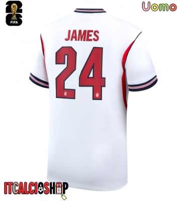Inghilterra Reece James #24 Prima Maglia Mondiali 2026 Manica Corta